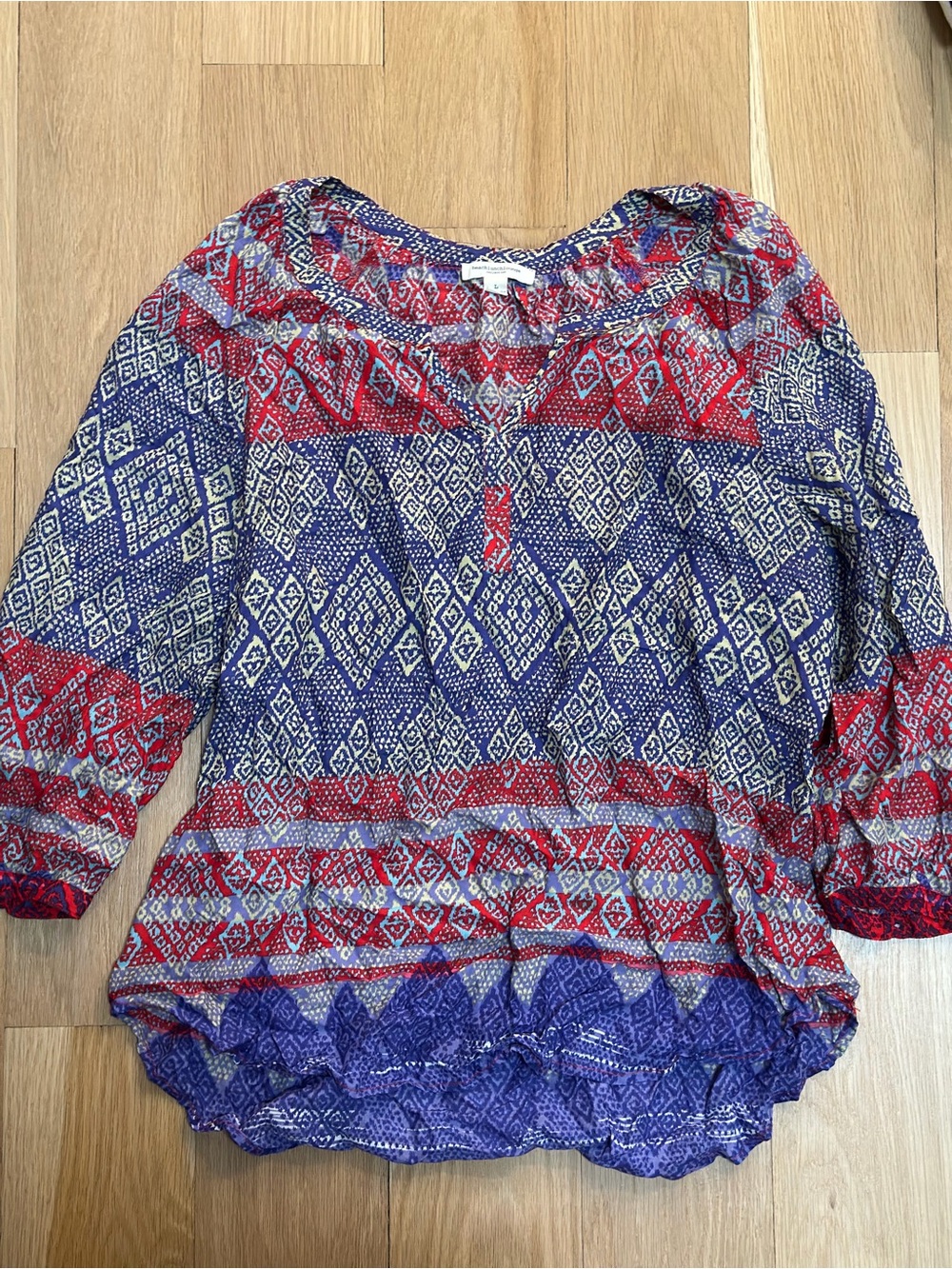 Beachlunchlounge Boho Printed Top Size Large